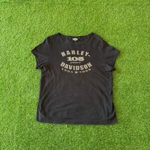 Y2K Rhinestone Womens Harley Davidson Top X-L